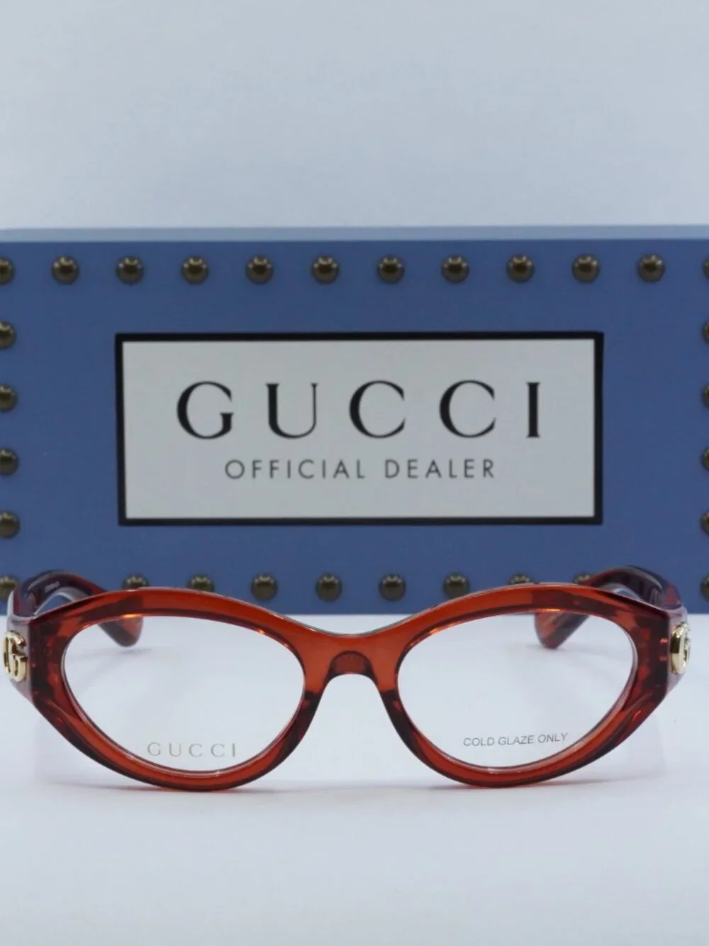 Gucci GG1405O 003 Cat Eye Eyeglasses – Burgundy 51mm
